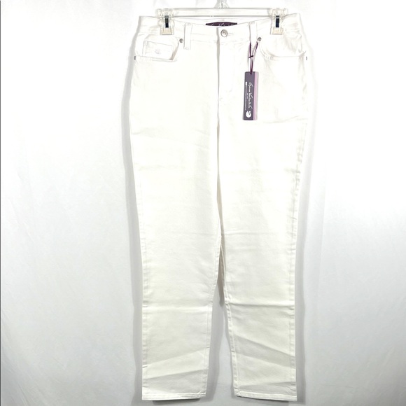 VINTAGE 90’s GLORIA VANDERBILT Women’s Amanda White Denim Jeans 8 Original Slim - Picture 1 of 10